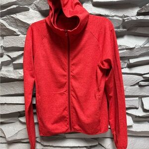 Uniqlo UV Protection Full-Zip Hoodie in Red / Orange. Performance Jacket Sz SM